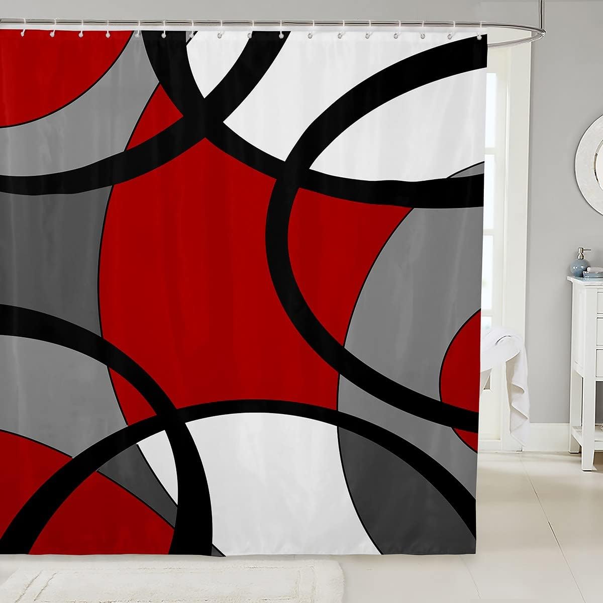 Feelyou 72x72 Modern Geometric Shower Curtain Set