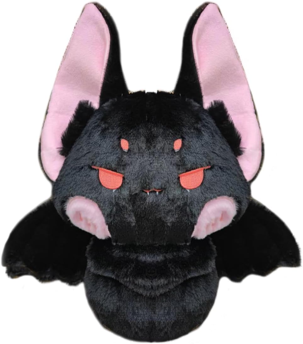 ELAINREN Crazy Black Bat Plush Toy Halloween Stuffed Soft Pillow