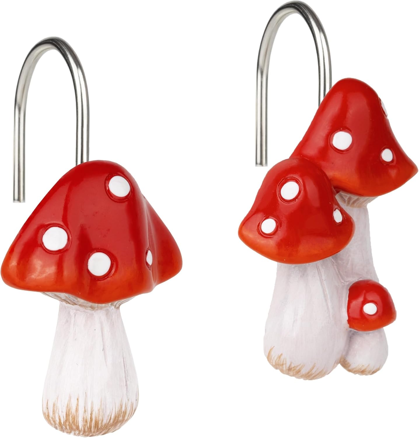 Sunlit Mushroom Decorative Shower Curtain Hangers