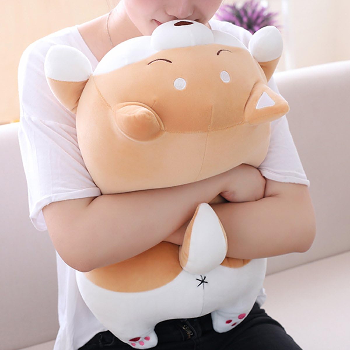 Cuddly Shiba Inu Plush Pillow for HersHis