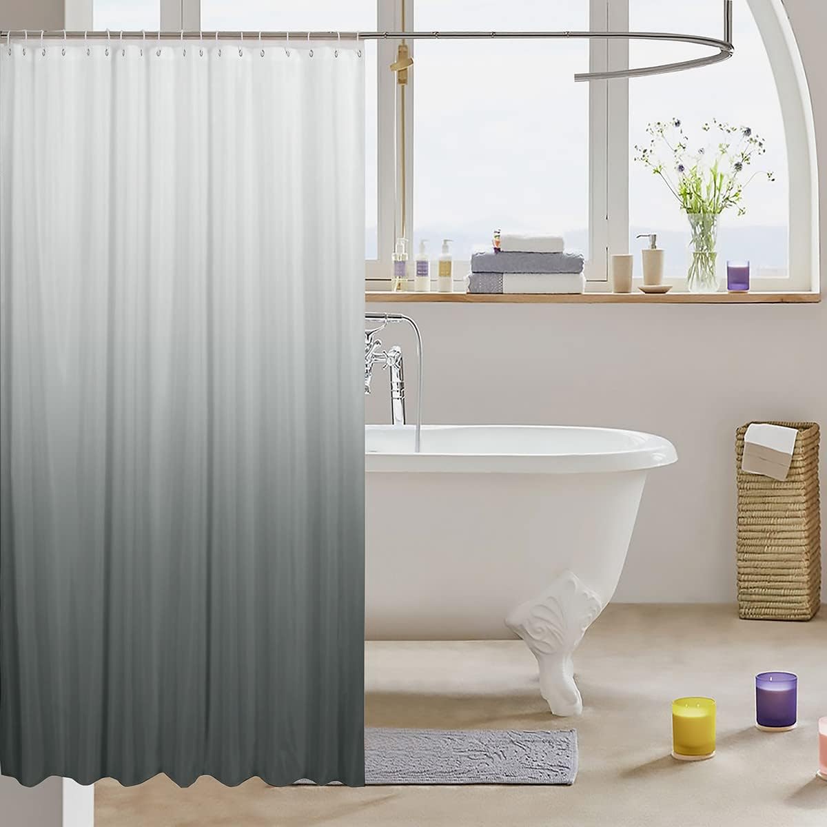 100 polyester 72x72 vibrant shower curtain set for home and RV use