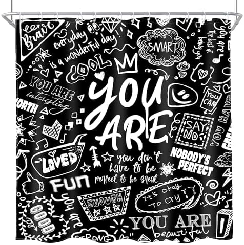 AMBZEK Kids Inspirational Quotes shower curtain
