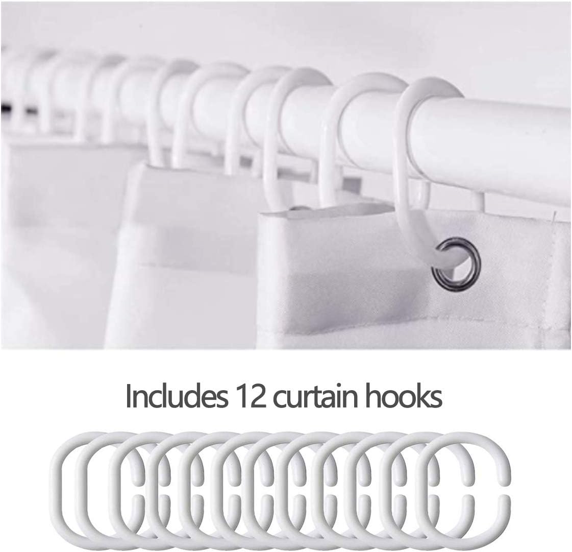 Feelyou Star and Moon Shower Curtain Set 72 x 72
