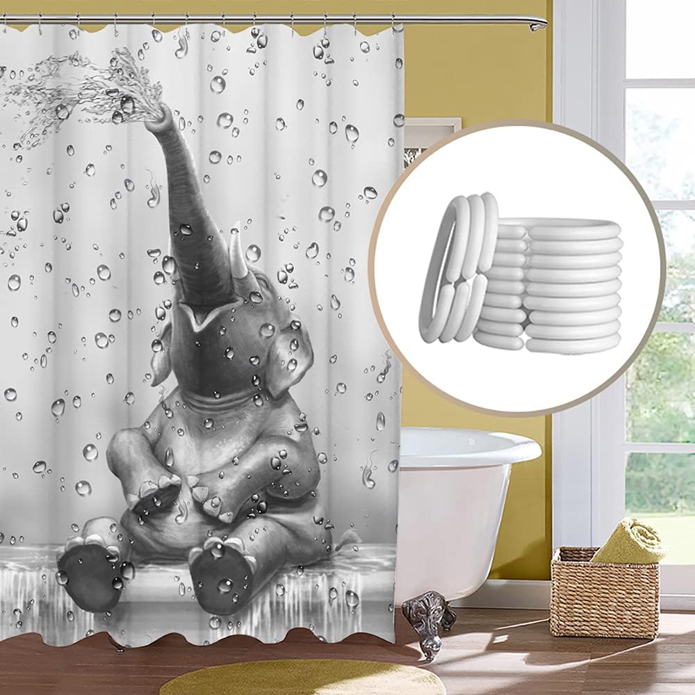 KREATIVE ARTS African Elephant Bath Curtain