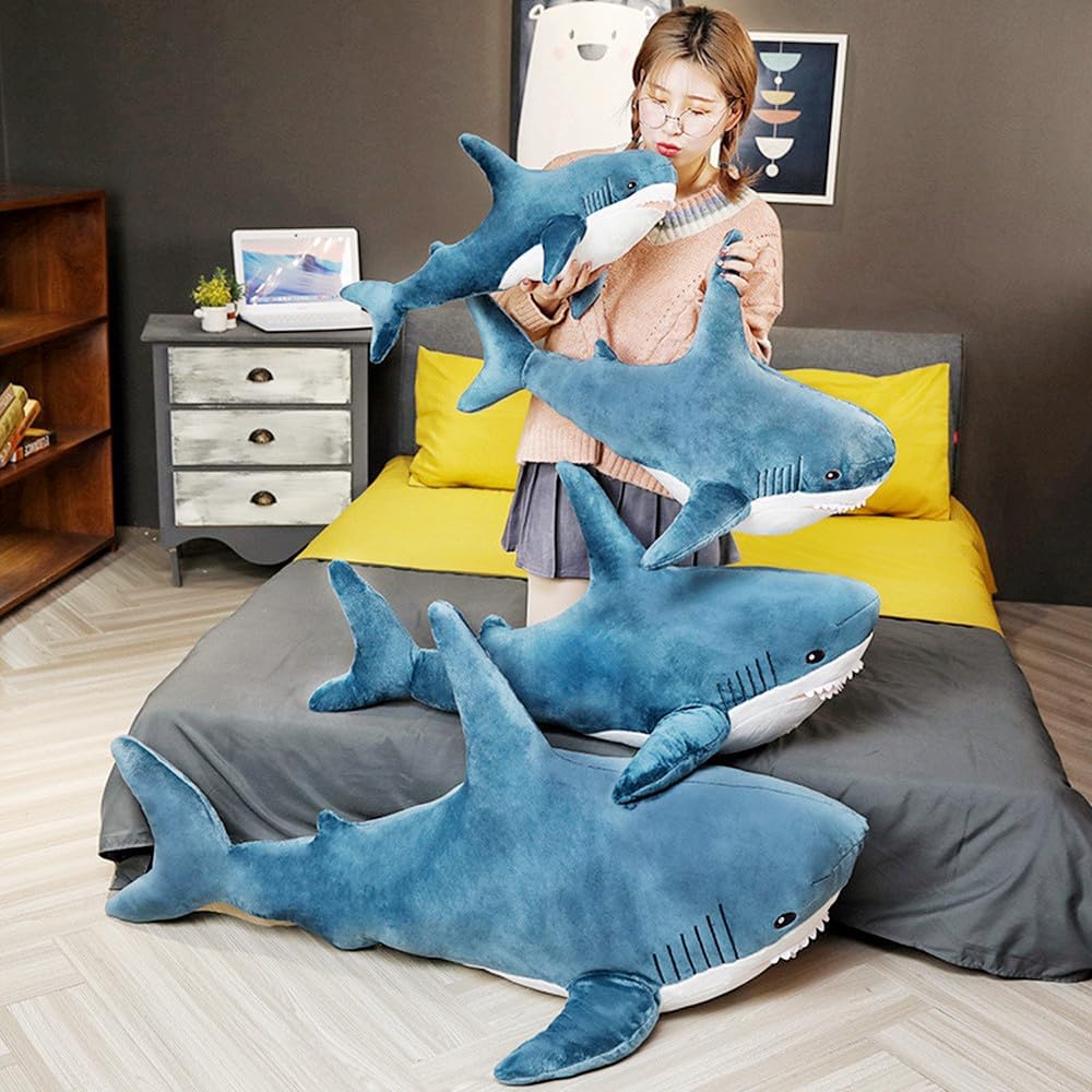 24 Shark Plush Pillow for Kids Adults - Soft Stretchy and Super Durable