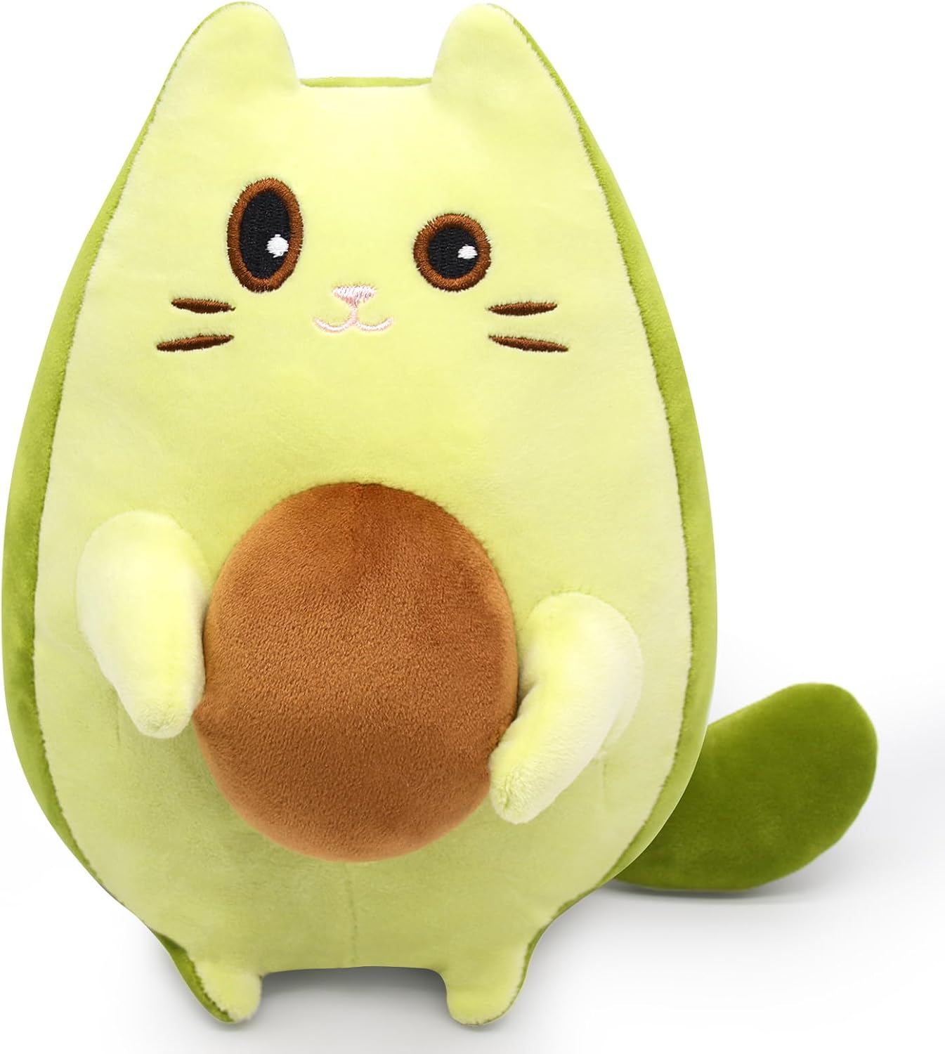Cuddle on the Go - Cat Stuffed Animal Avocado Pillow for Kids