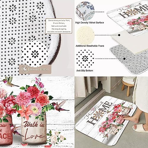 Home Sweet Bathroom Set with Red Rose Peony Style