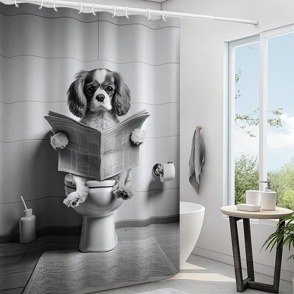 Funny Animal Bath Curtain Set for Kids