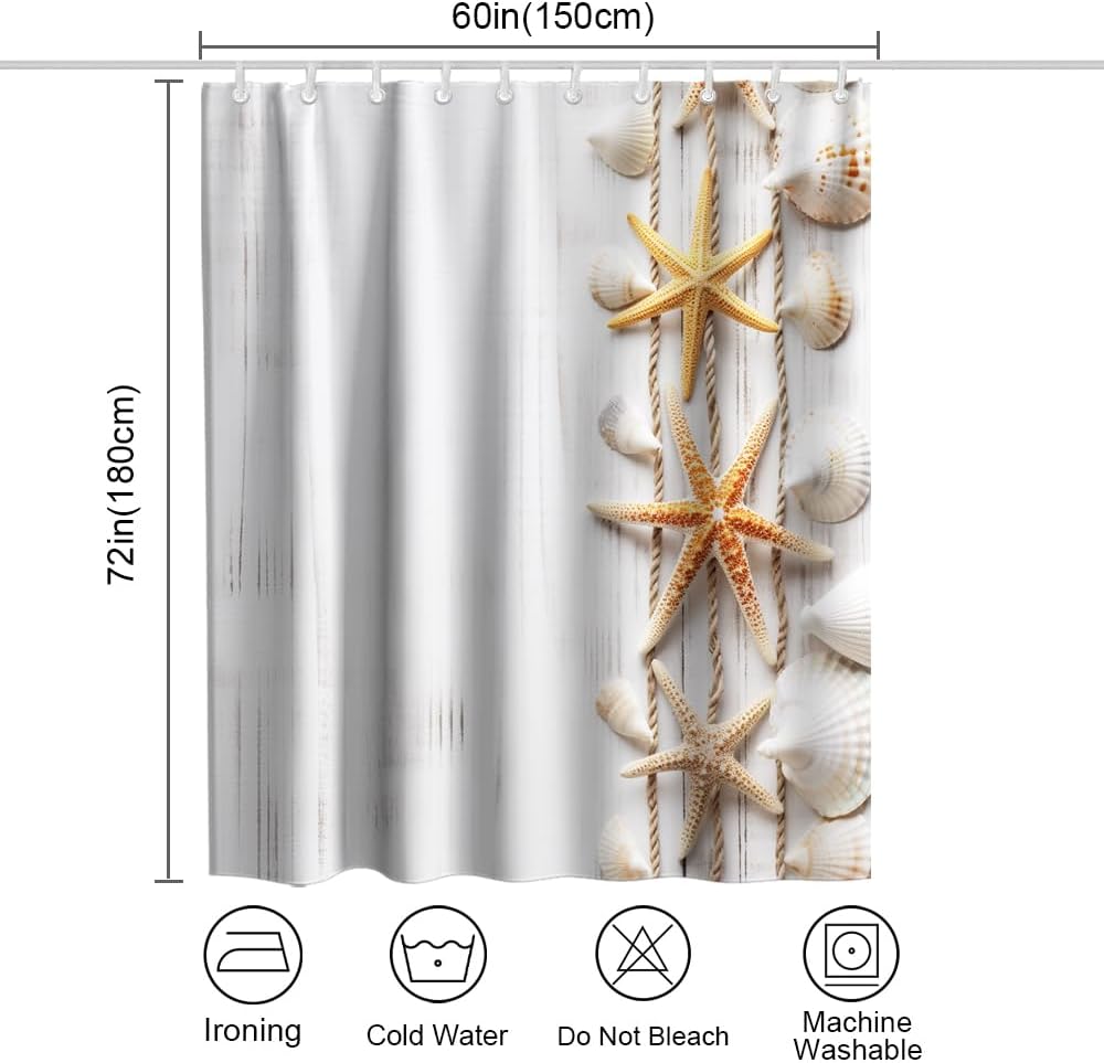 Ocean Starfish Shower Curtain