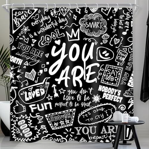 AMBZEK Kids Inspirational Quotes shower curtain