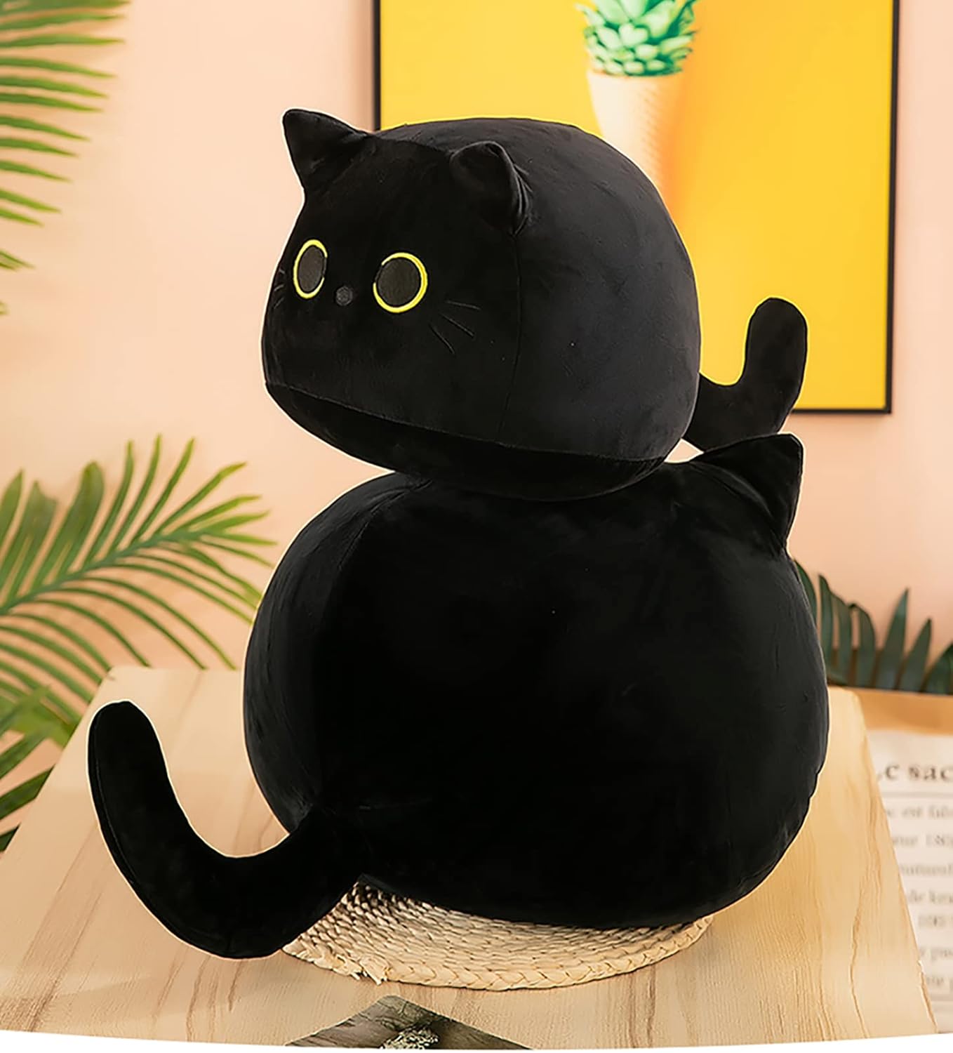 217 Black Cat Plush Pillow for Kids
