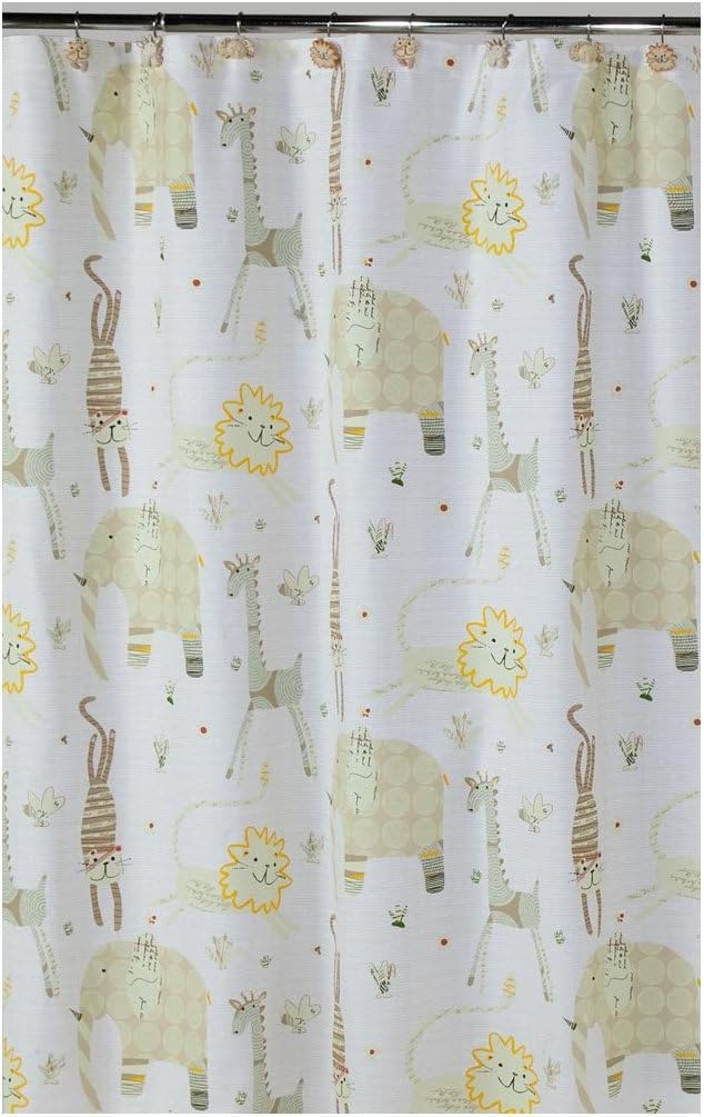 CreativeWare Animal Crackers shower curtain Off-White