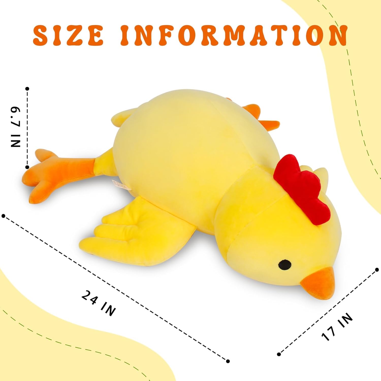 Weighted Plush Chicken Stuffed Animal