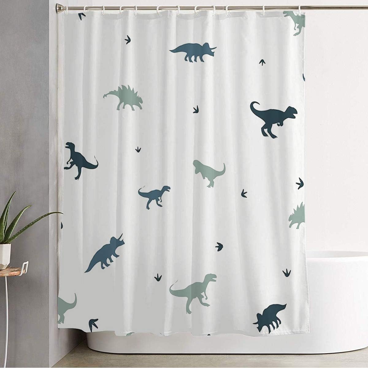 Safety Fun Dinosaur Dolphin Shower Curtain Set