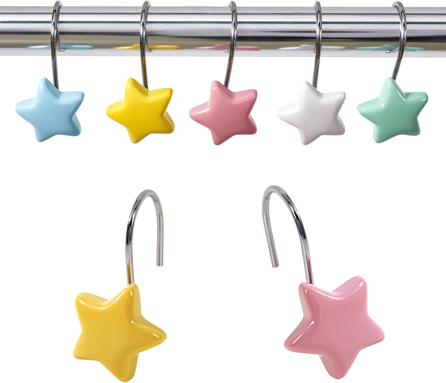 Stylish Star Shower Curtain Hangers