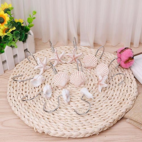 YUKUNTANG Seashell Shower Curtain Hooks