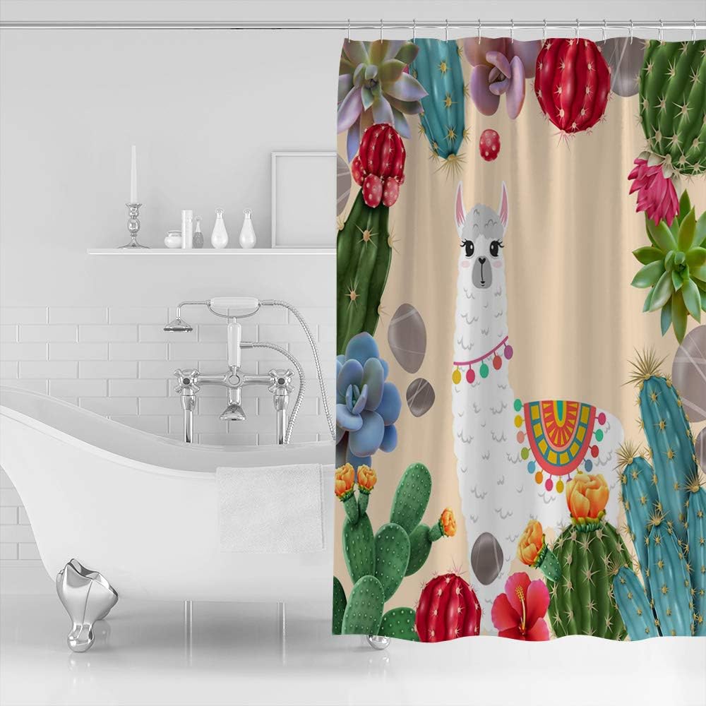 Waterproof Bathroom Shower Curtain Set