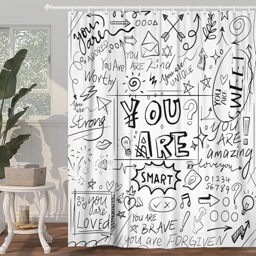 Funny Inspirational Shower curtain set