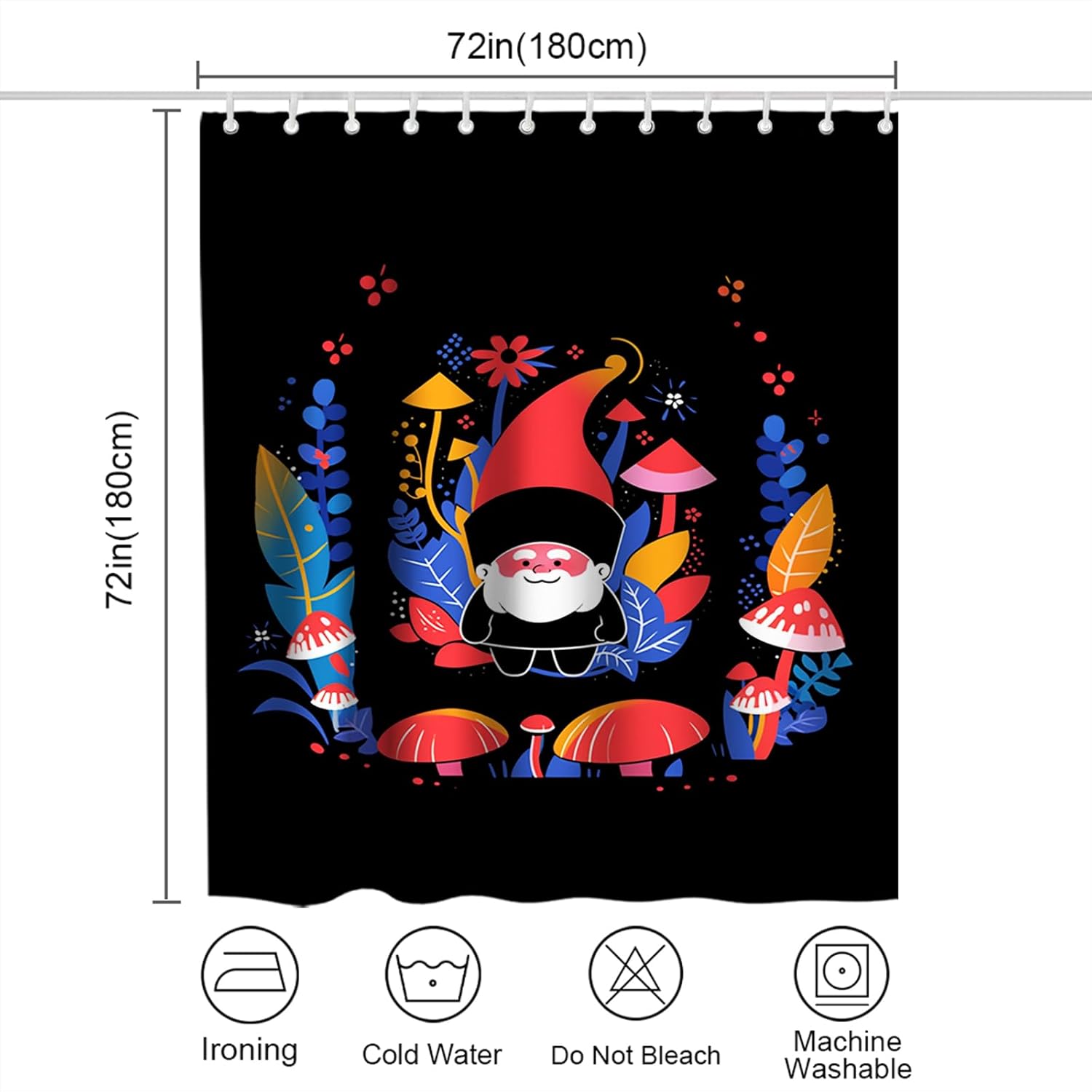 Cute Santa Claus Shower Curtain Set
