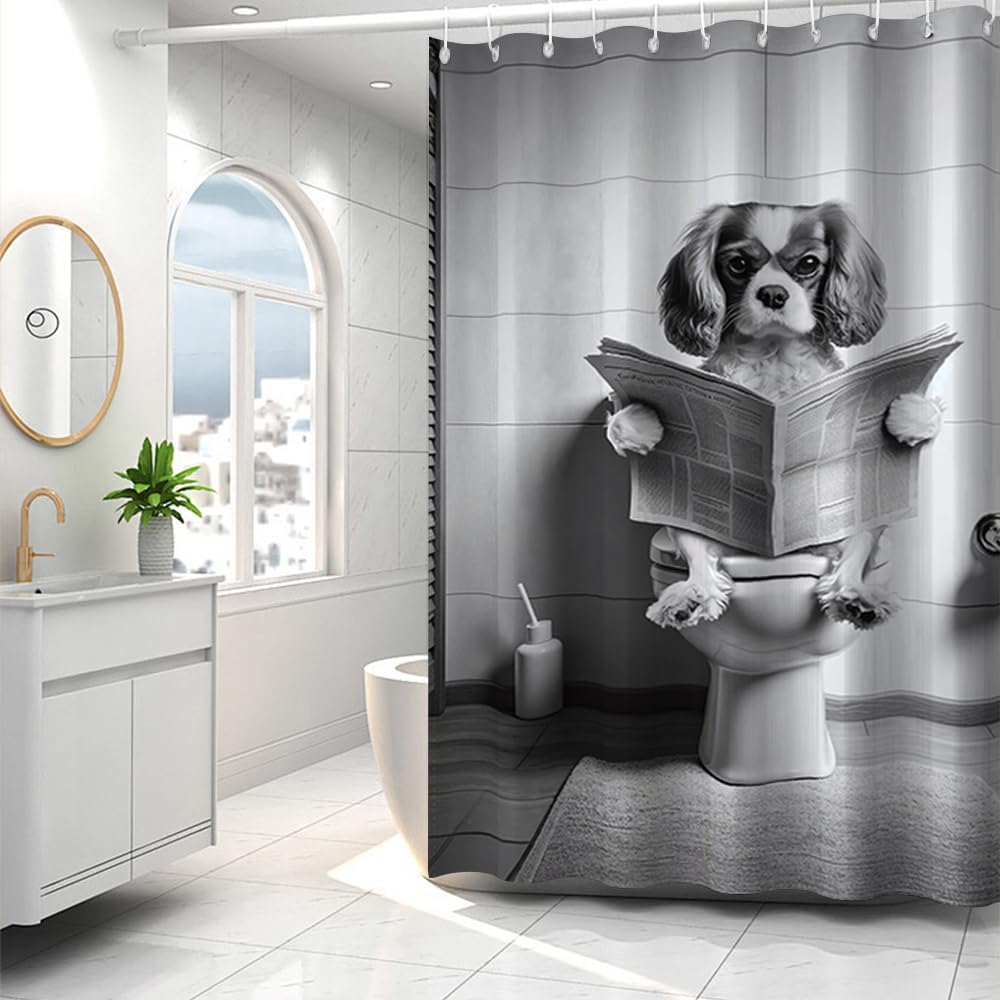 Funny Animal Bath Curtain Set for Kids