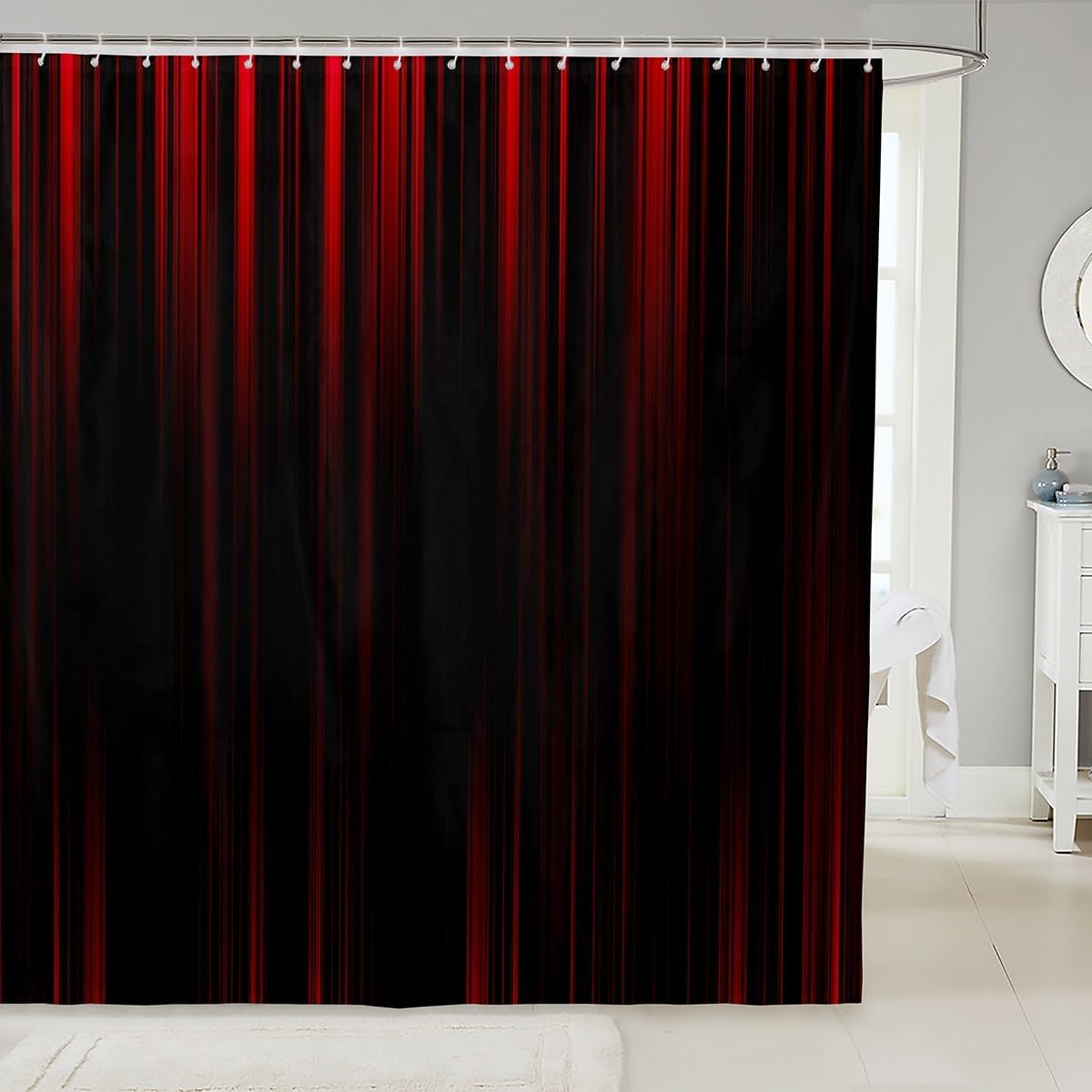 Feelyou Geometric Abstract Ombre Shower Curtain 72x72 inches Boys Girls Bathroom Accessories