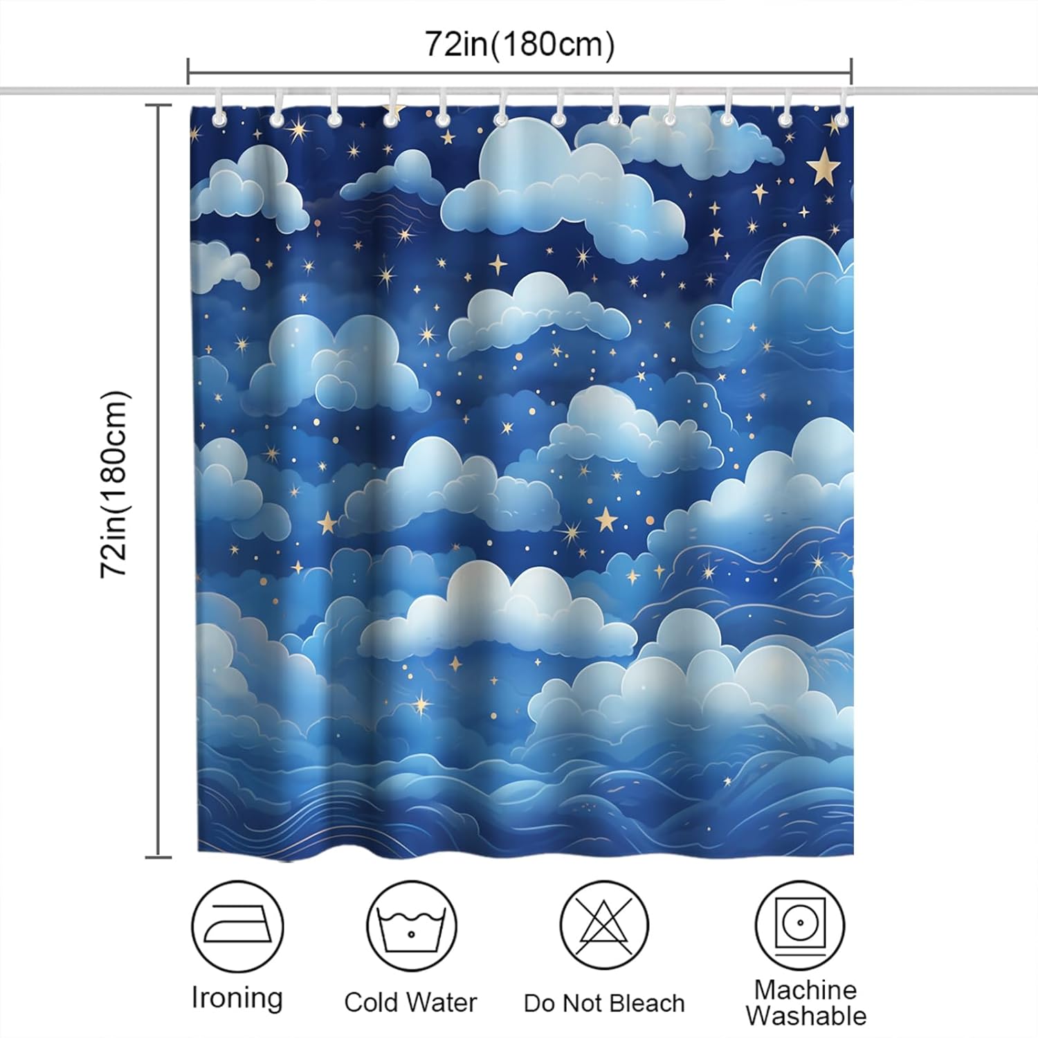 Cute Blue Sky shower curtain