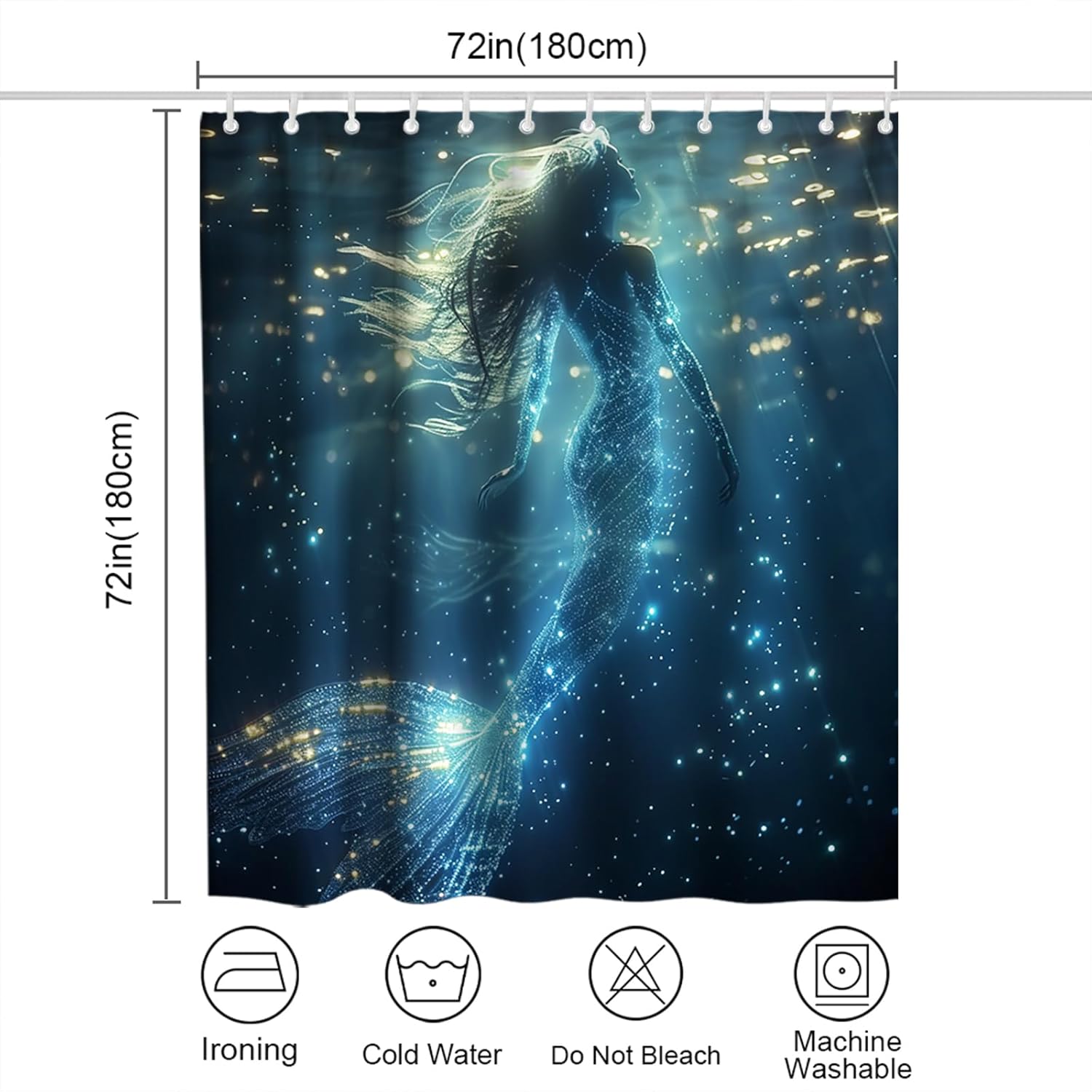 Mermaid Shower Curtain SetFantasy Ocean