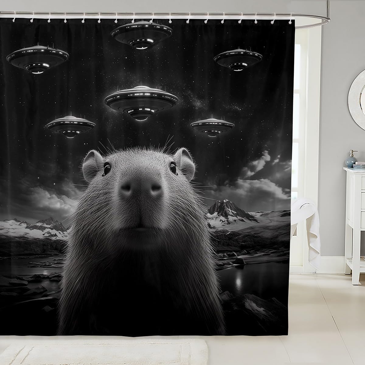 Funny Feelings Capybara Bath Curtain Set