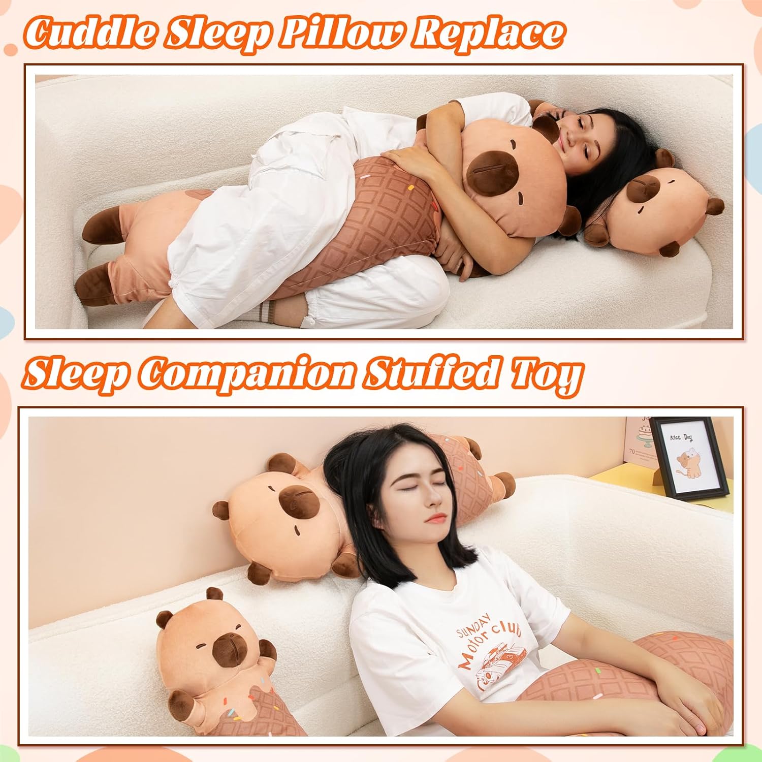 MINISO Long Capybara Plush Pillow