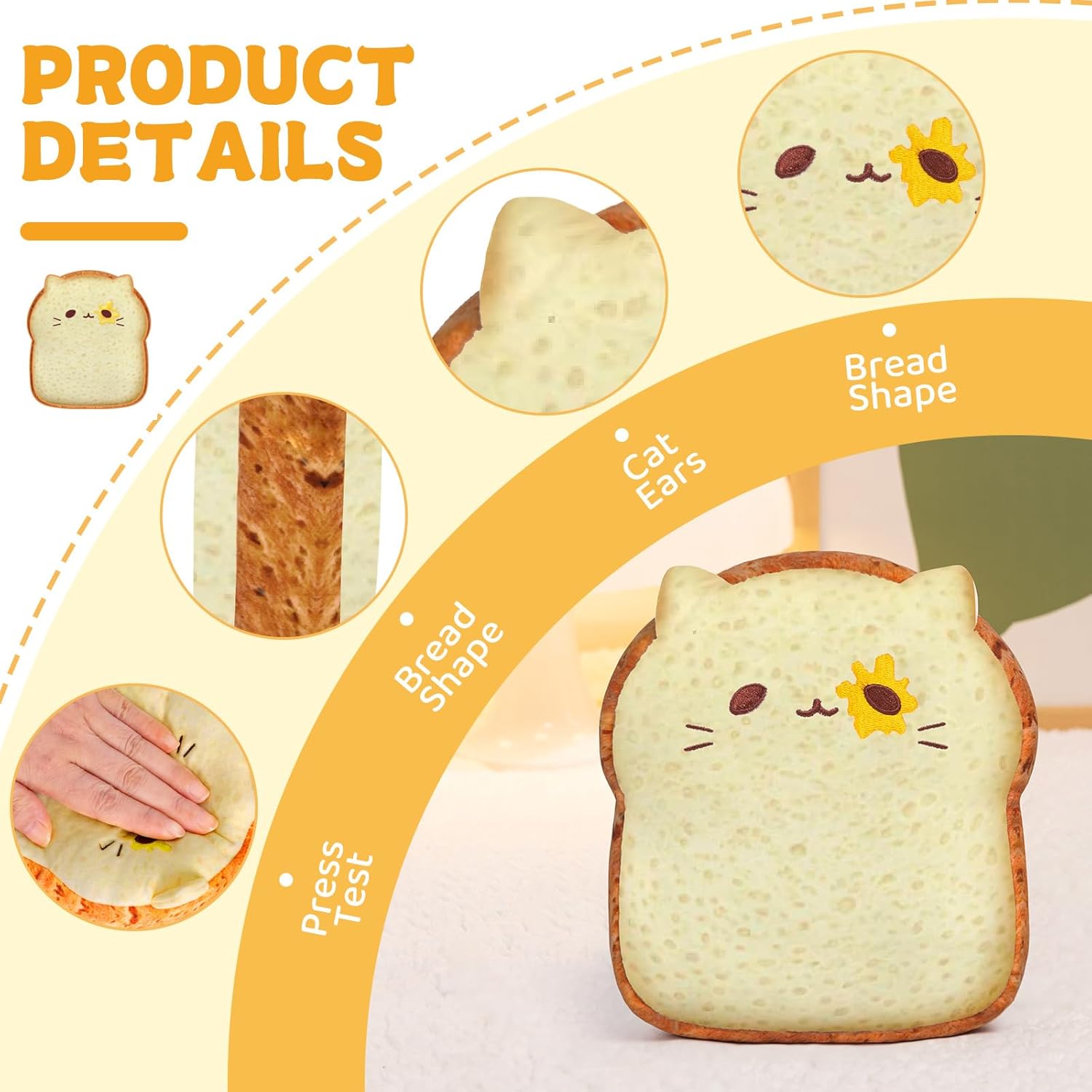 Caaaat Toast Bread Pillow