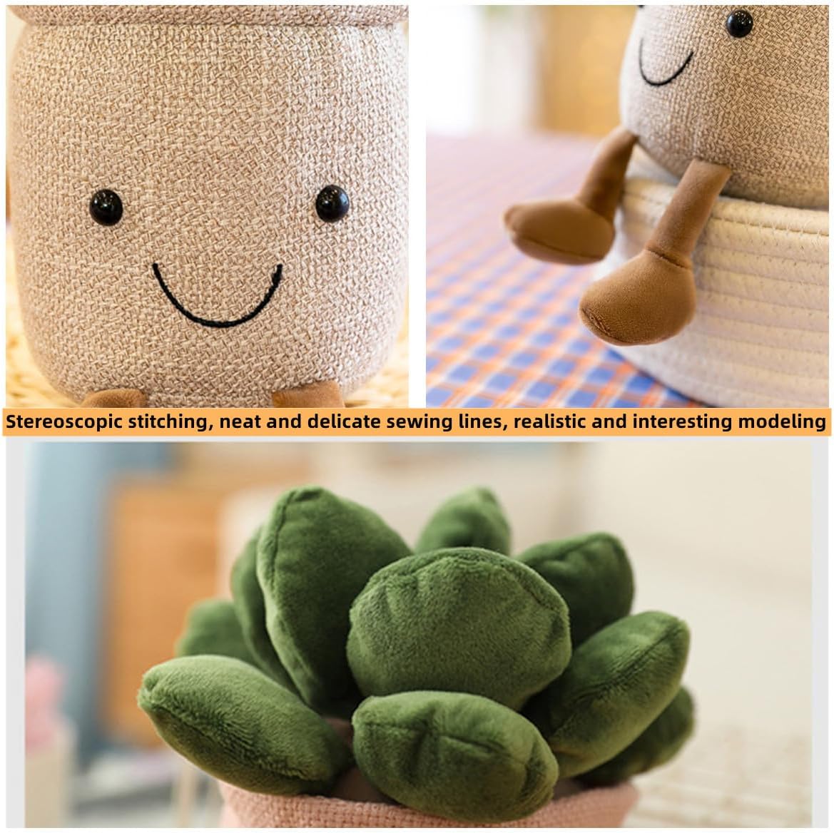 Cute Plush Succulent Pillow for Kids and Adults