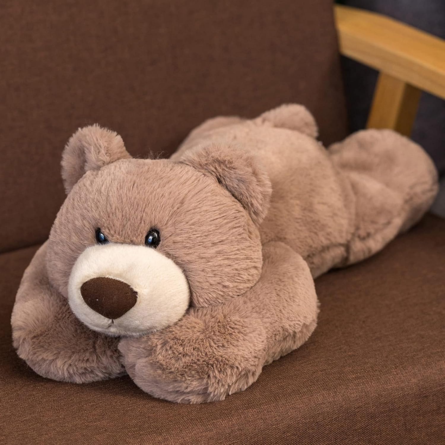 OSOCU 2 lb Weighted Stuffed Brown Bear - 16 Plush Animal Pillow Toy