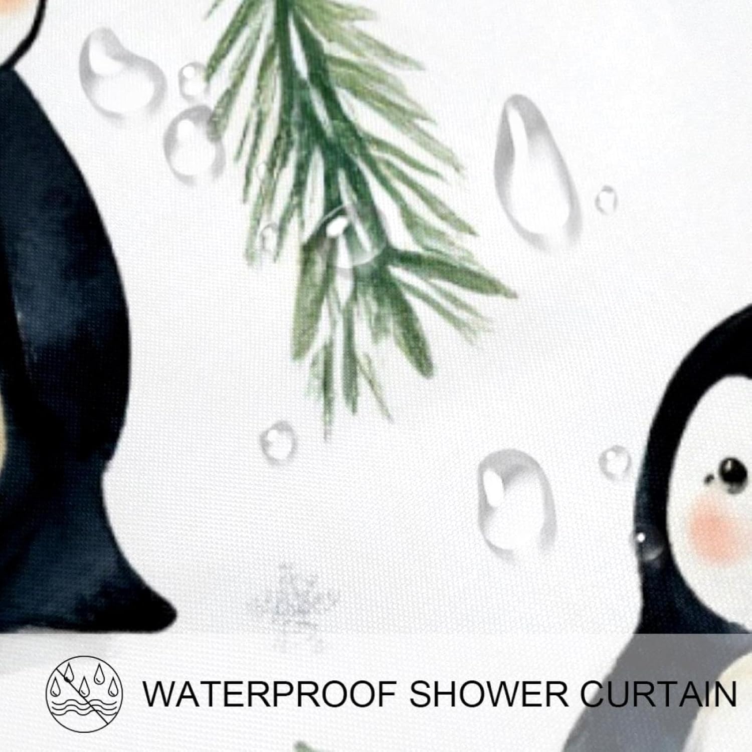 VAPOKFPlayful Penguins Branches Shower Curtain Set