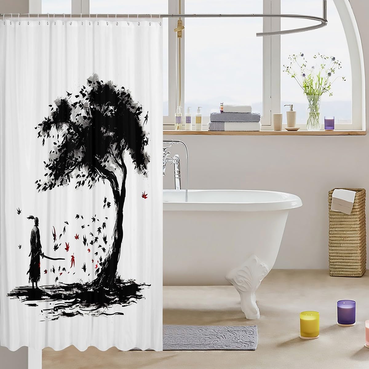 High-Quality Japanese-Themed Waterproof Showerscreen for Kids