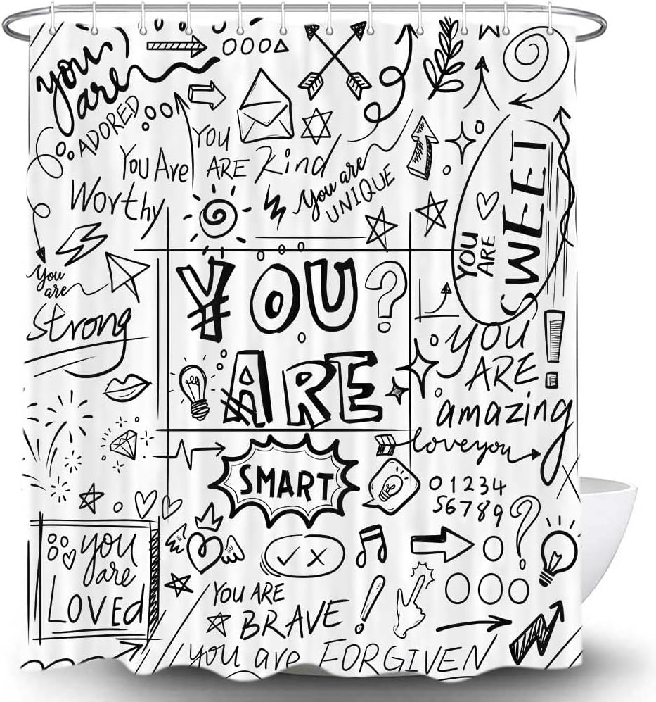 Funny Inspirational Shower curtain set