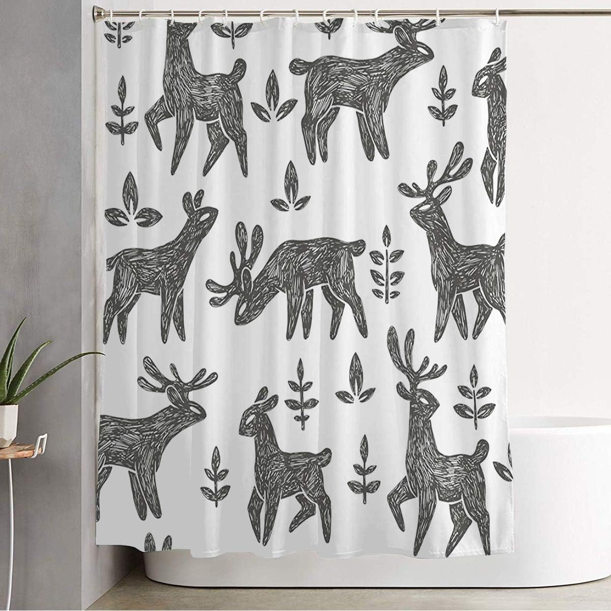 Waterproof Deer Herd Shower Curtain