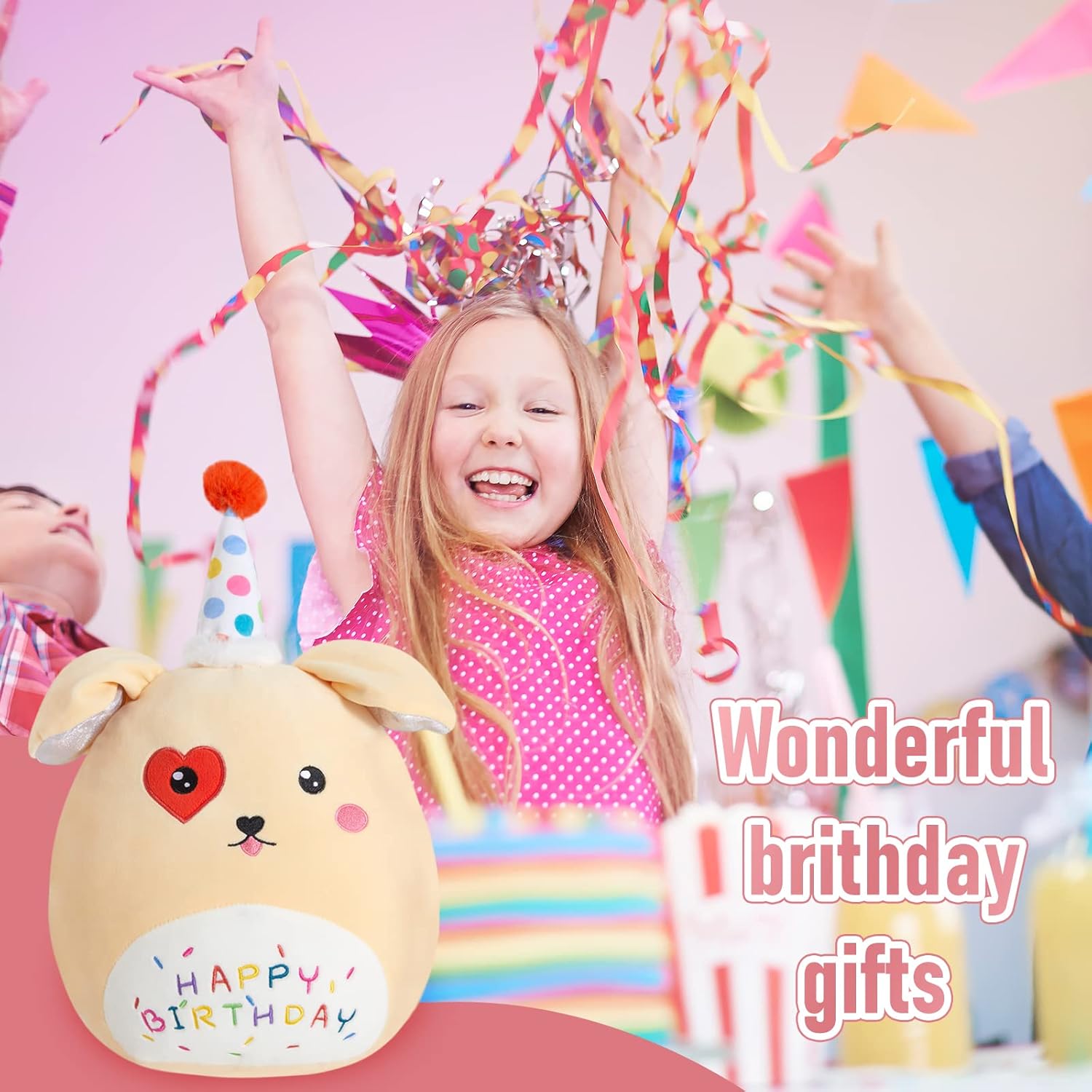 14 Happy Birthday Cuddly Puppy Plush Pillow Gift