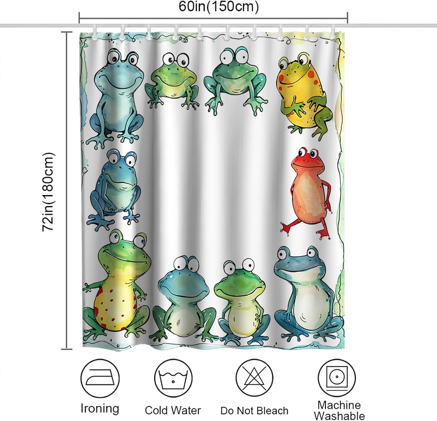 Cute Kids Boho Theme Shower Curtain Set