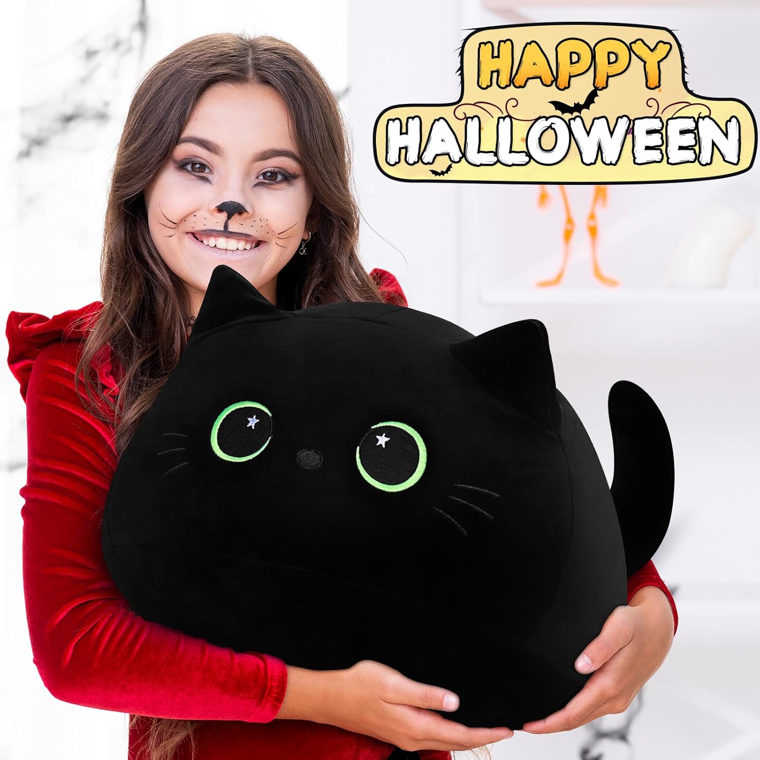 Giant Black Cat Plush Toy 19