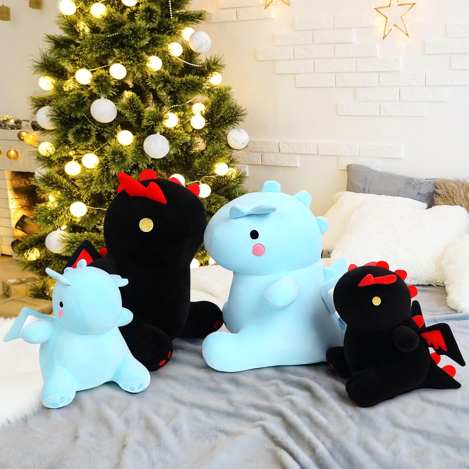 MIAOHAHA Funny Dinosaur Plush Pillow for Kids