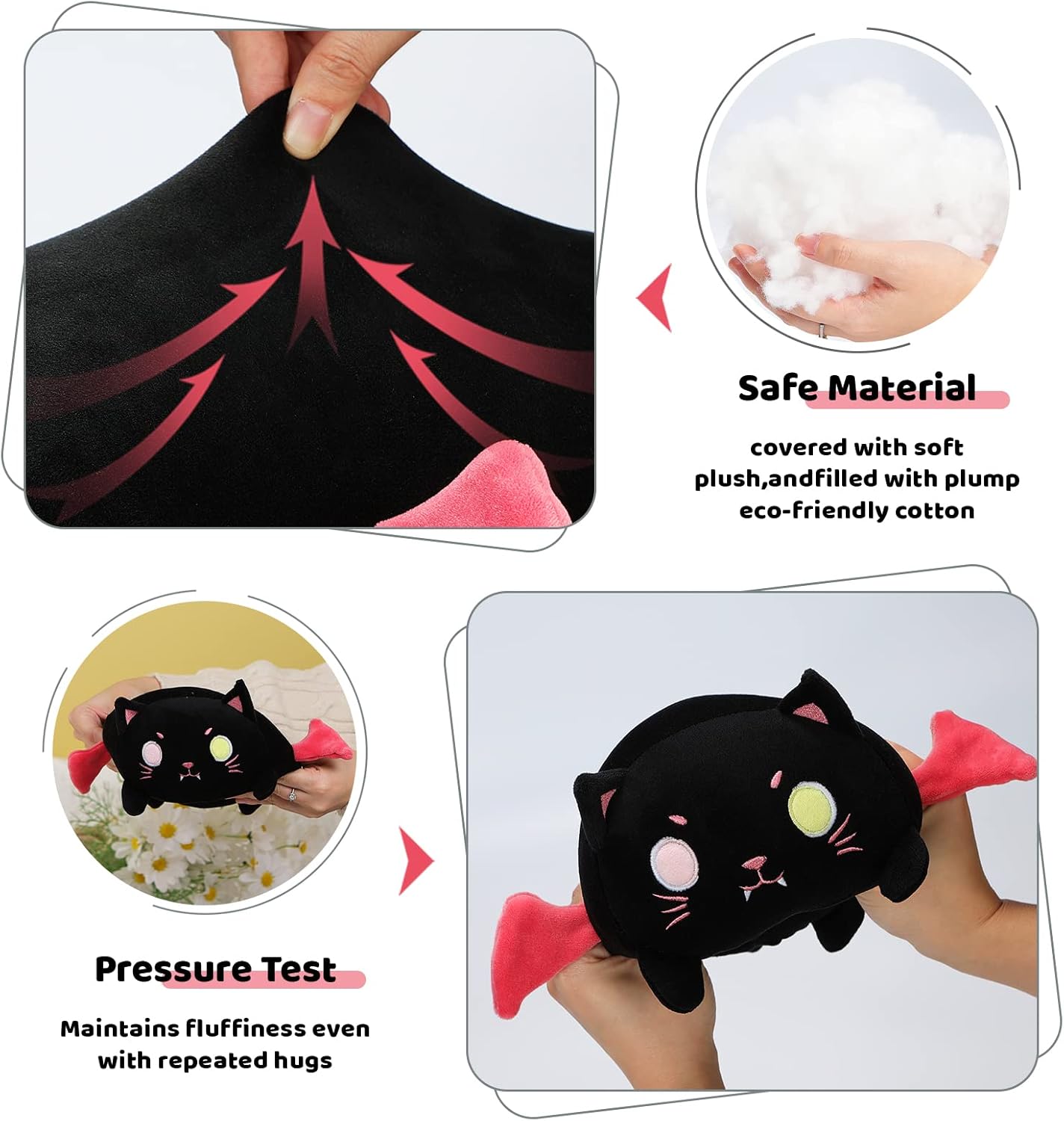 AIXINI Cute Cat Plush Pillow