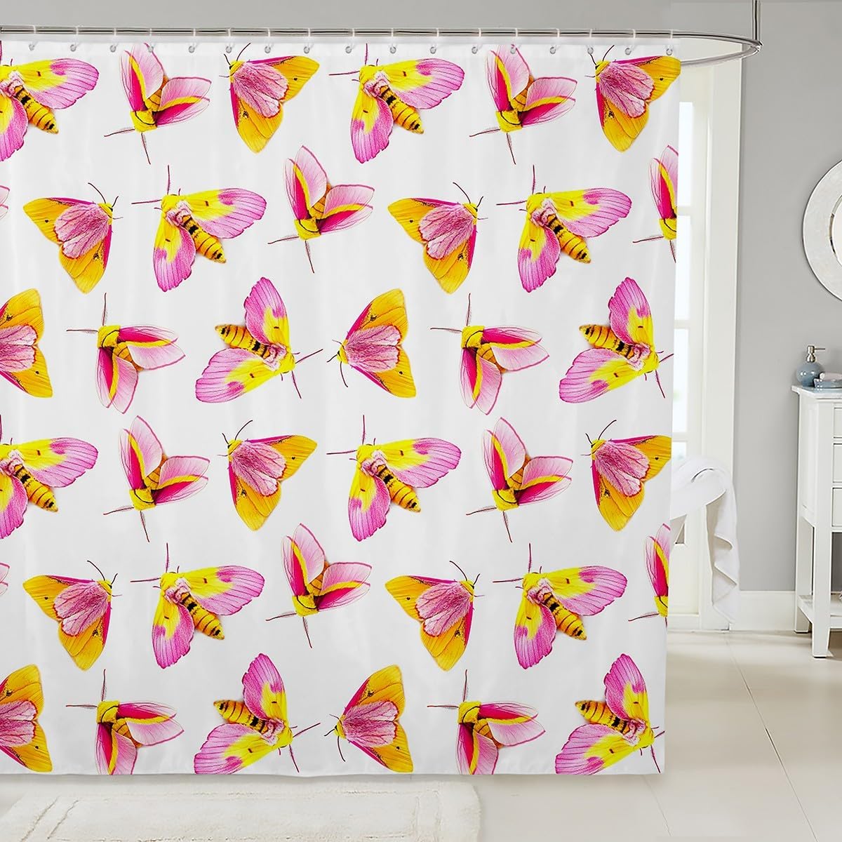 Colorful Bohemian shower curtain for kids