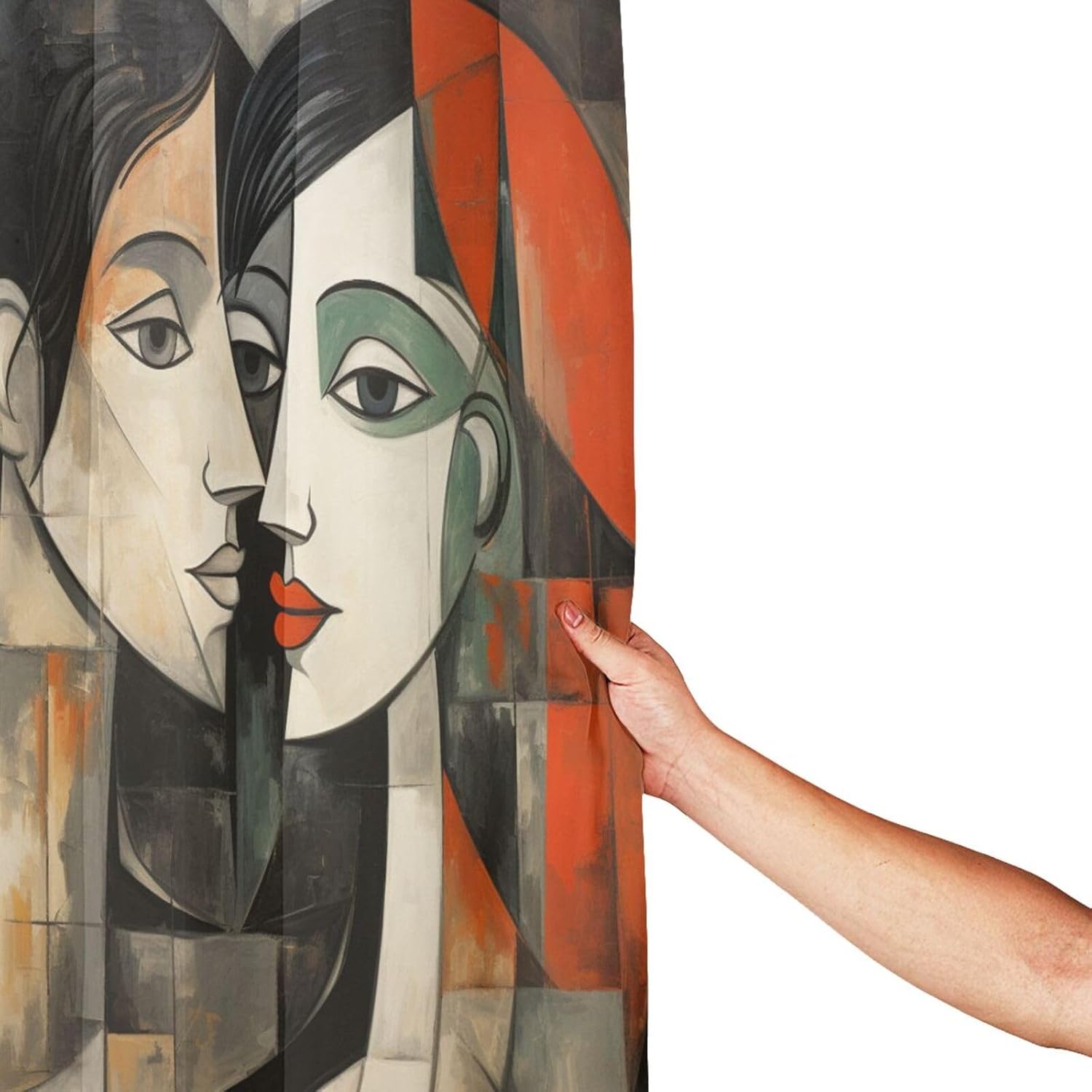 Kissing Girl Bohemian Shower Curtain Set