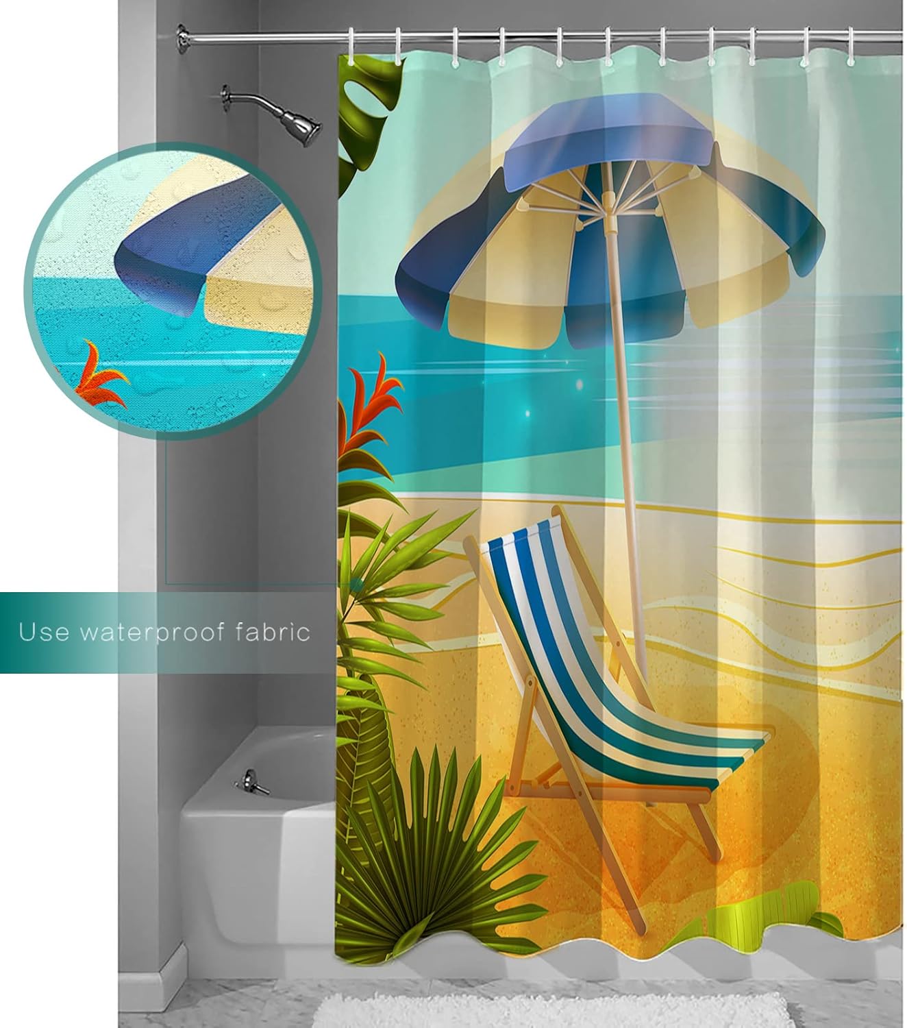 Versatile Water-resistant Bath Curtain Set