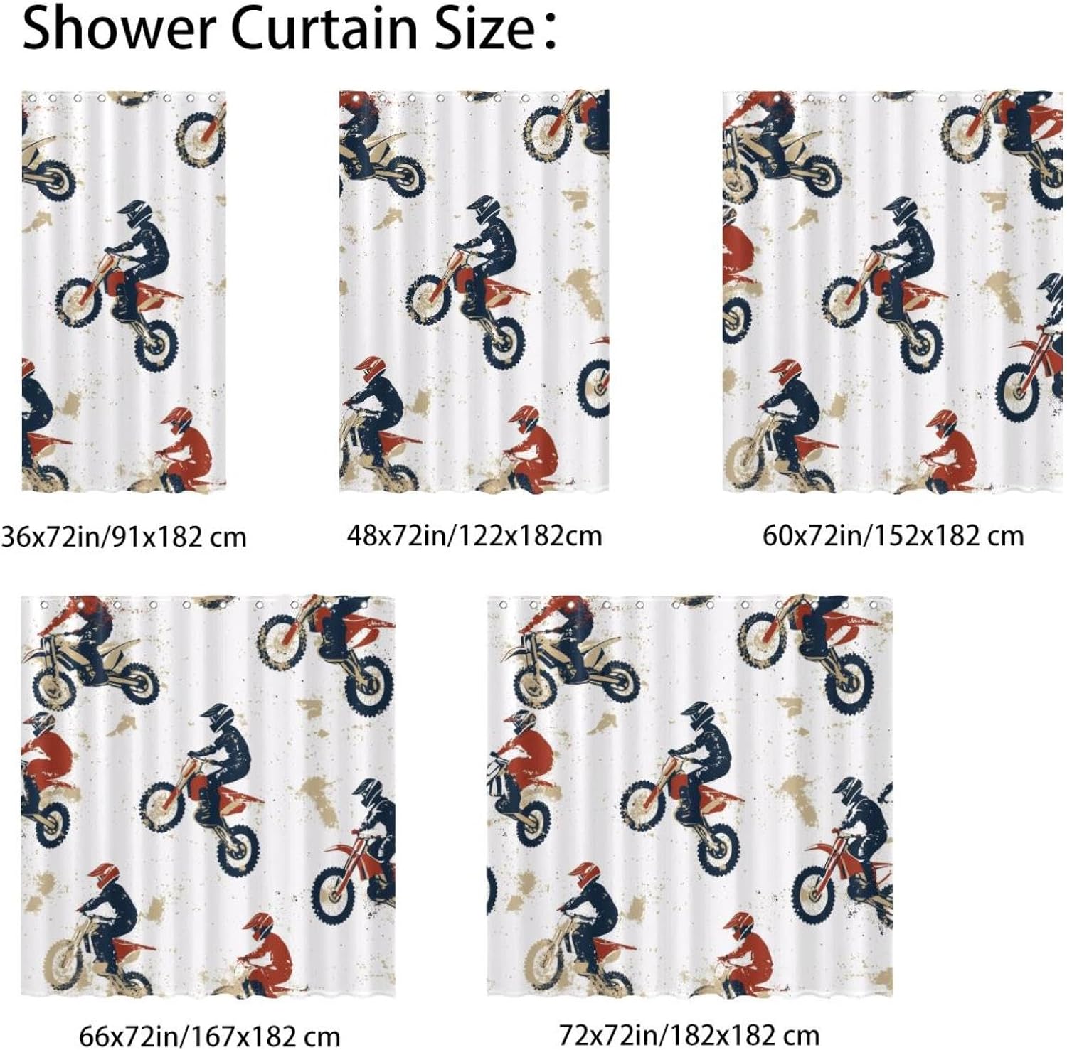 Ultimate Motor Cross Boys Shower Curtain Set