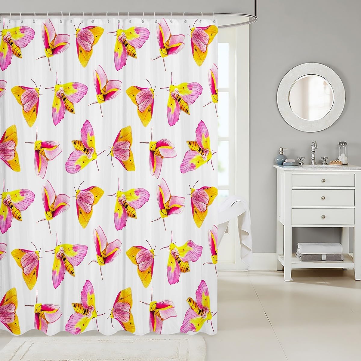 Colorful Bohemian shower curtain for kids