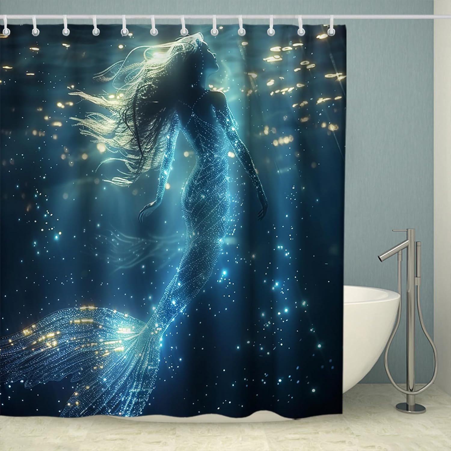 Mermaid Shower Curtain SetFantasy Ocean