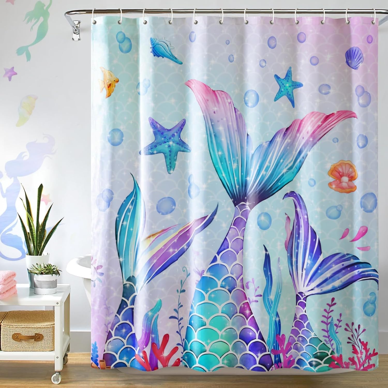 MelonBoat Mermaid Shower Curtain
