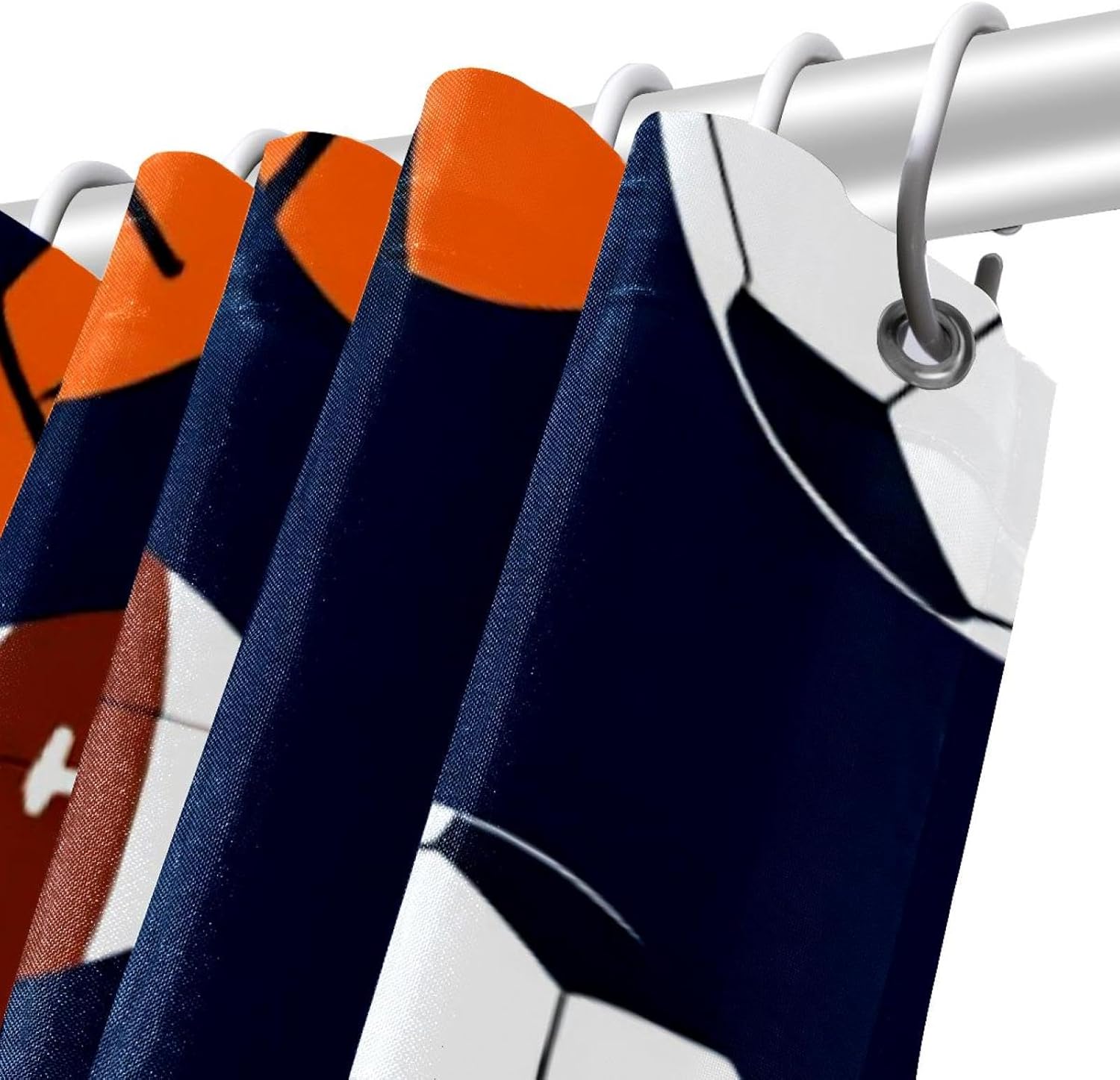 Perfect for Sports Fans Waterproof Washable Bathroom Curtain Set