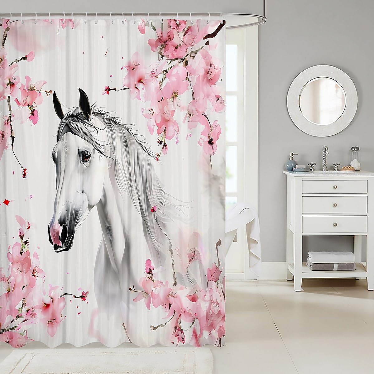 Stunning Horse-Shaped Shower Curtain for Kids